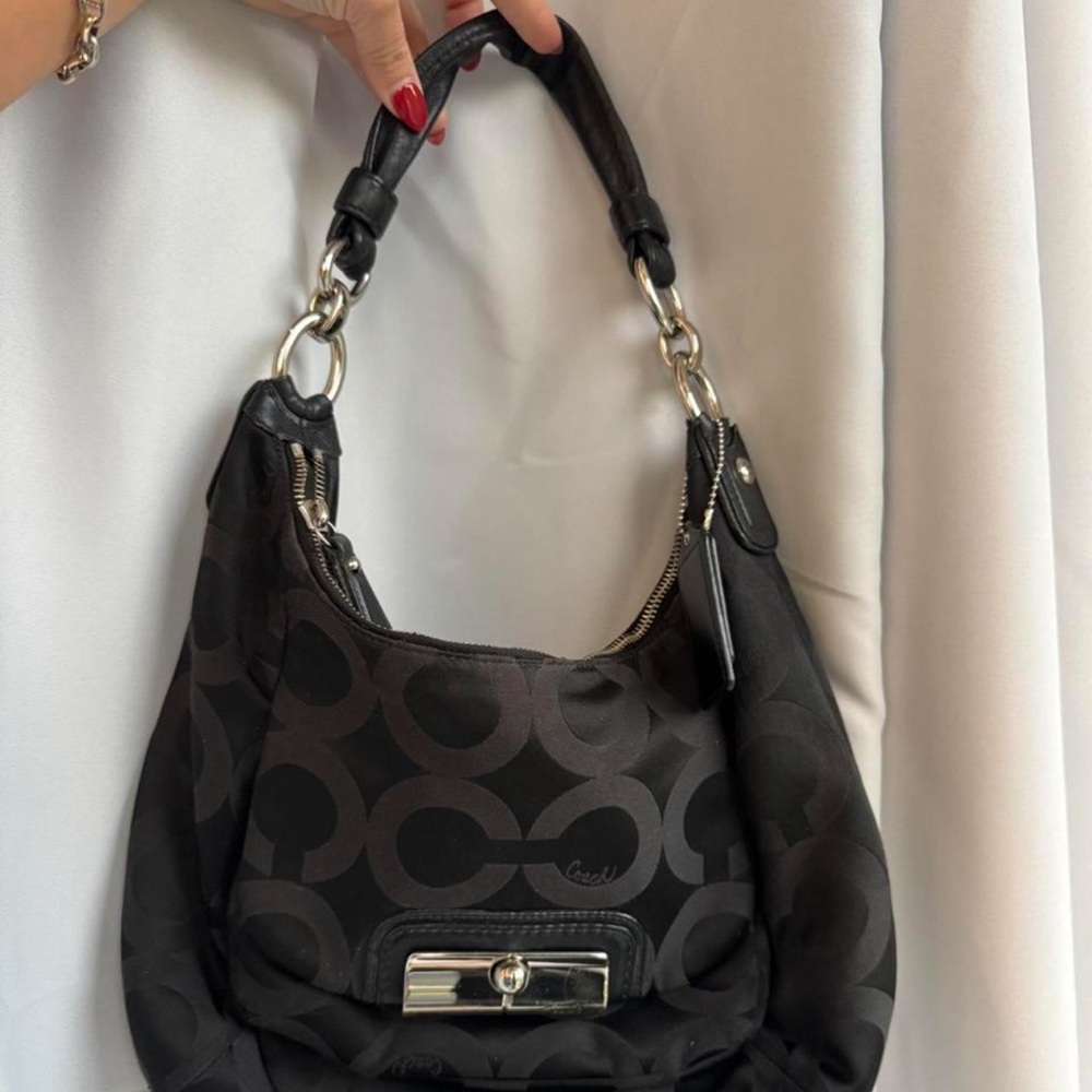 Coach Black Signature Shoulder Bag